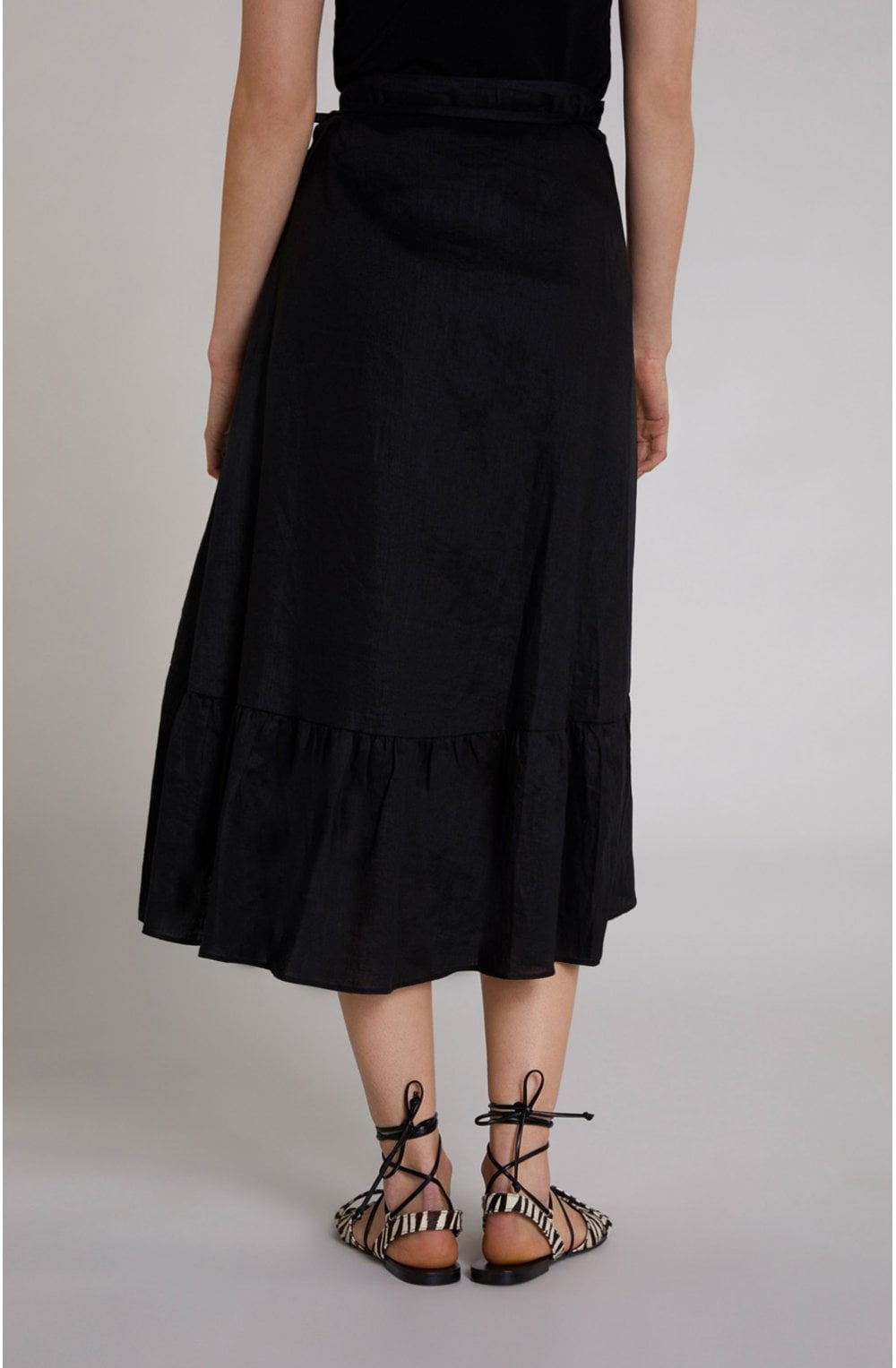 Black Frilled Edged Skirt