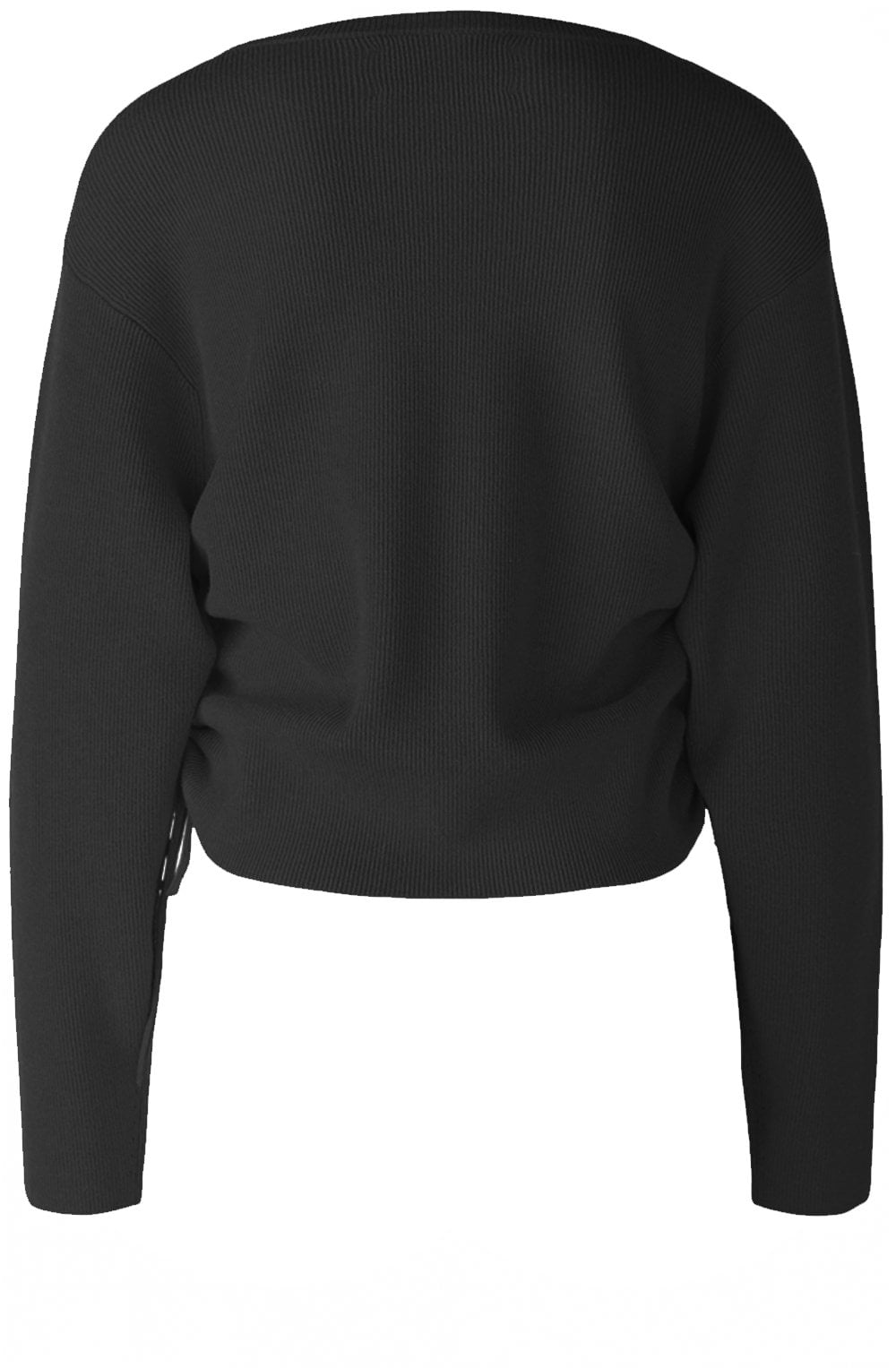 Black Gathered Sides Jumper