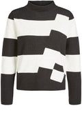 Black Grey Bold Stripe Jumper
