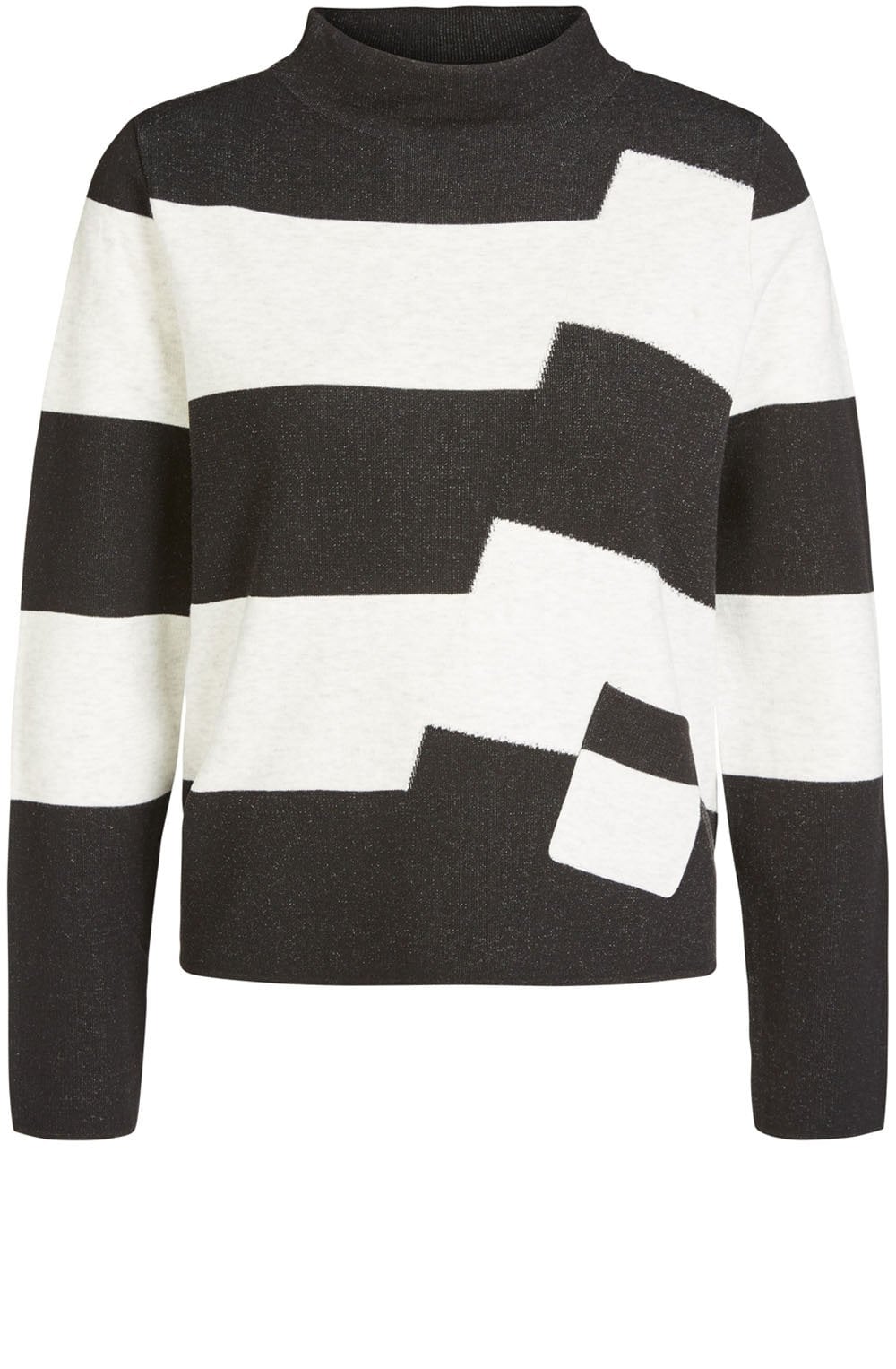 Black Grey Bold Stripe Jumper