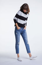Black Grey Bold Stripe Jumper