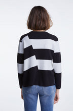 Black Grey Bold Stripe Jumper