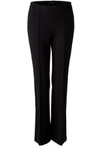 Black Jersey Bootcut Slip On Trousers