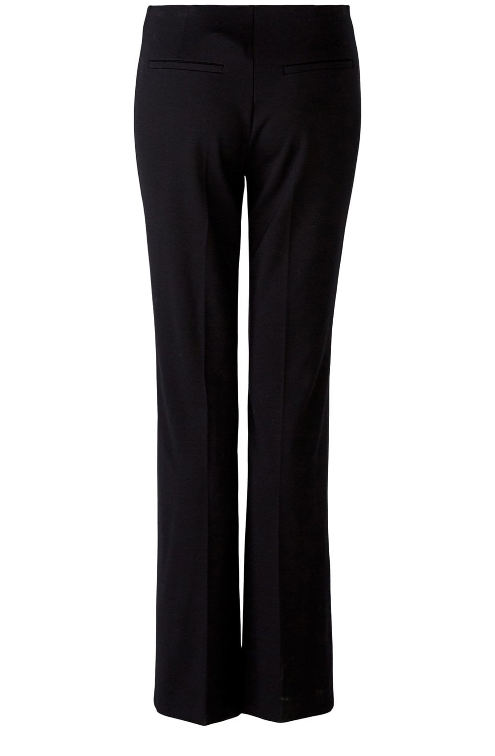 Black Jersey Bootcut Slip On Trousers