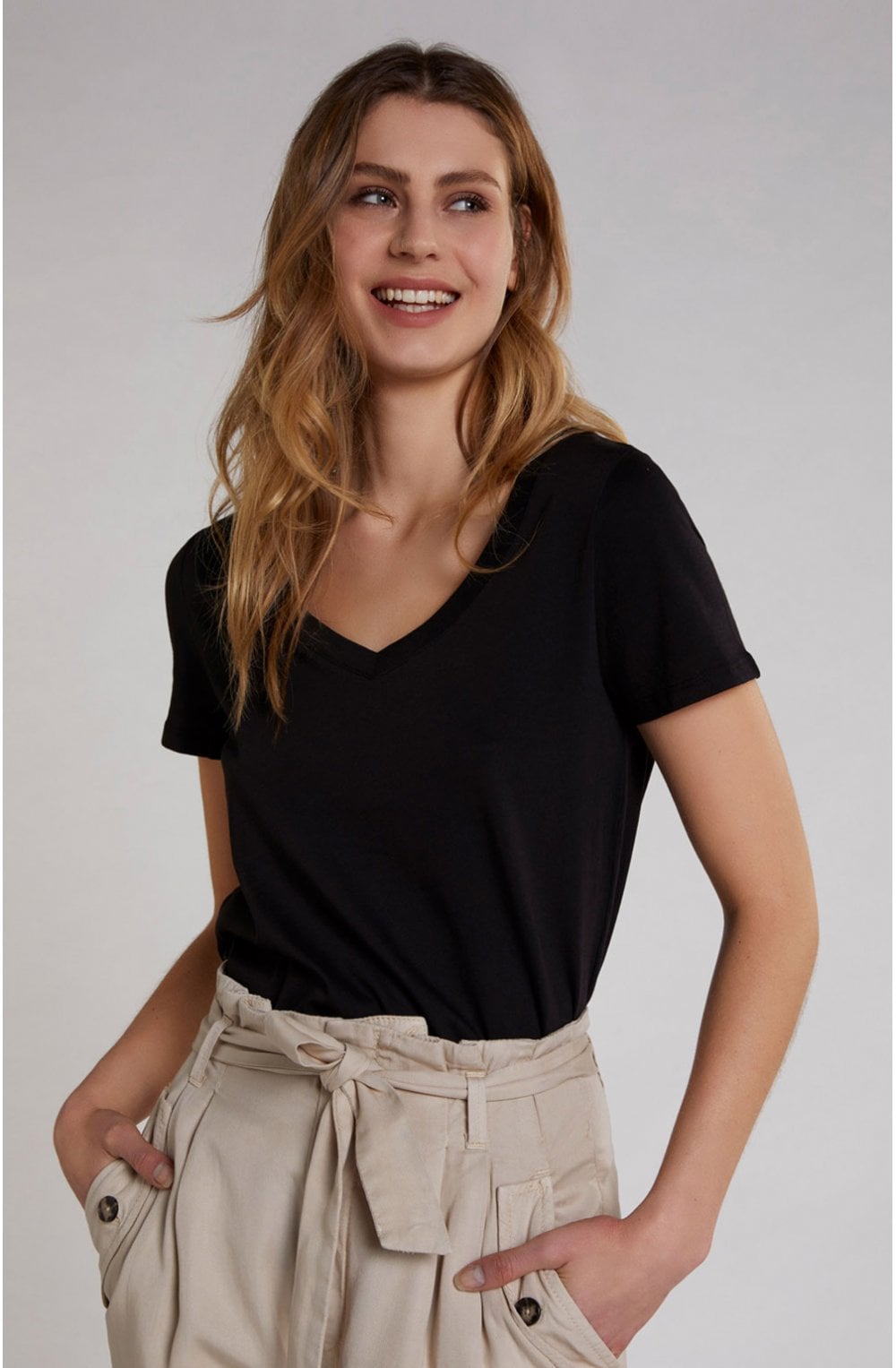 Black Jersey T Shirt