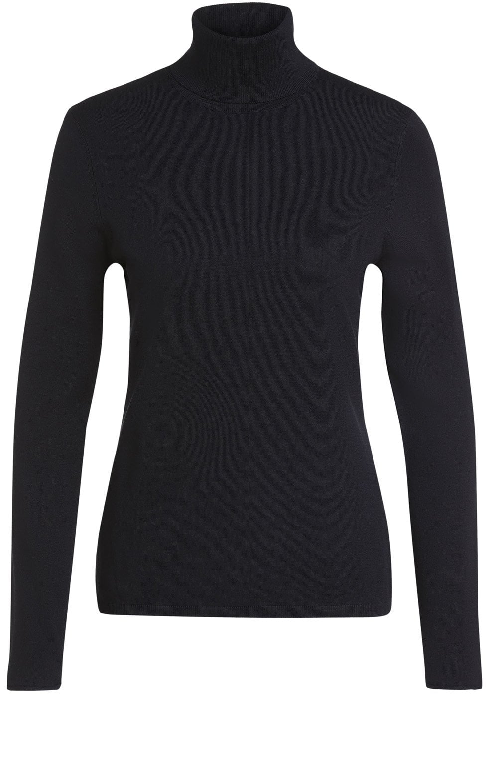 Black Knit Polo Neck Jumper
