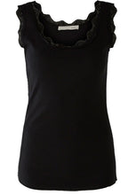 Black Lace Detailed Vest Top