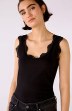Black Lace Detailed Vest Top