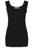 Black Lace Detailed Vest Top