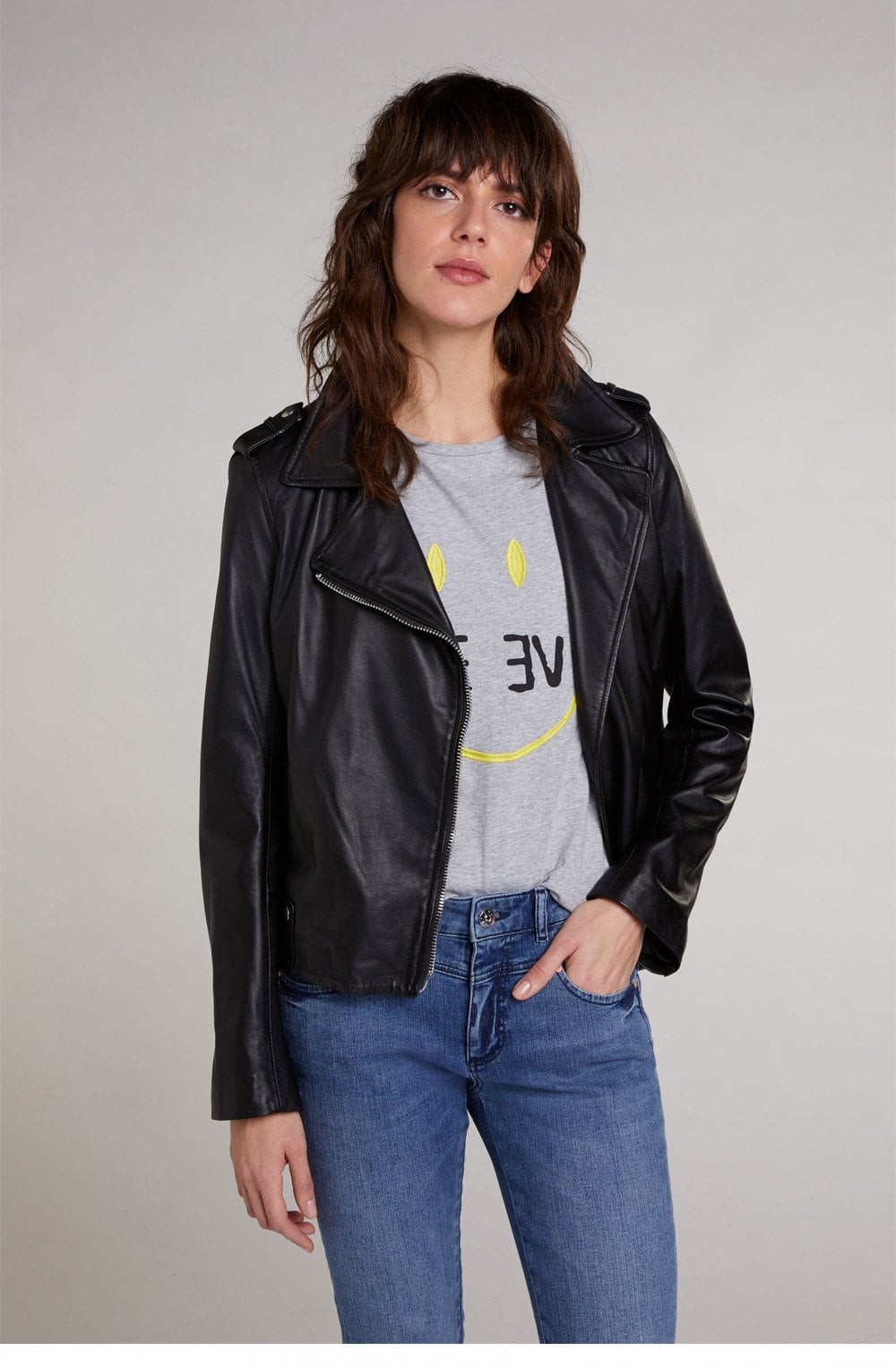 Black Leather Biker Jacket