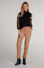 Black & Leopard Print Jumper