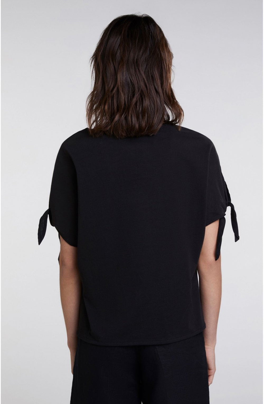 Black Linen Blouse