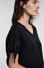 Black Linen Blouse