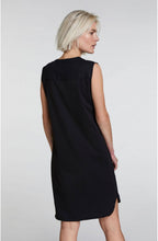 Black Linen Jewelled Detailed Dress