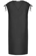 Black Linen Shift Dress