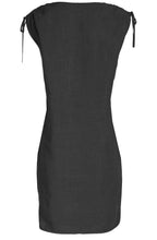 Black Linen Shift Dress