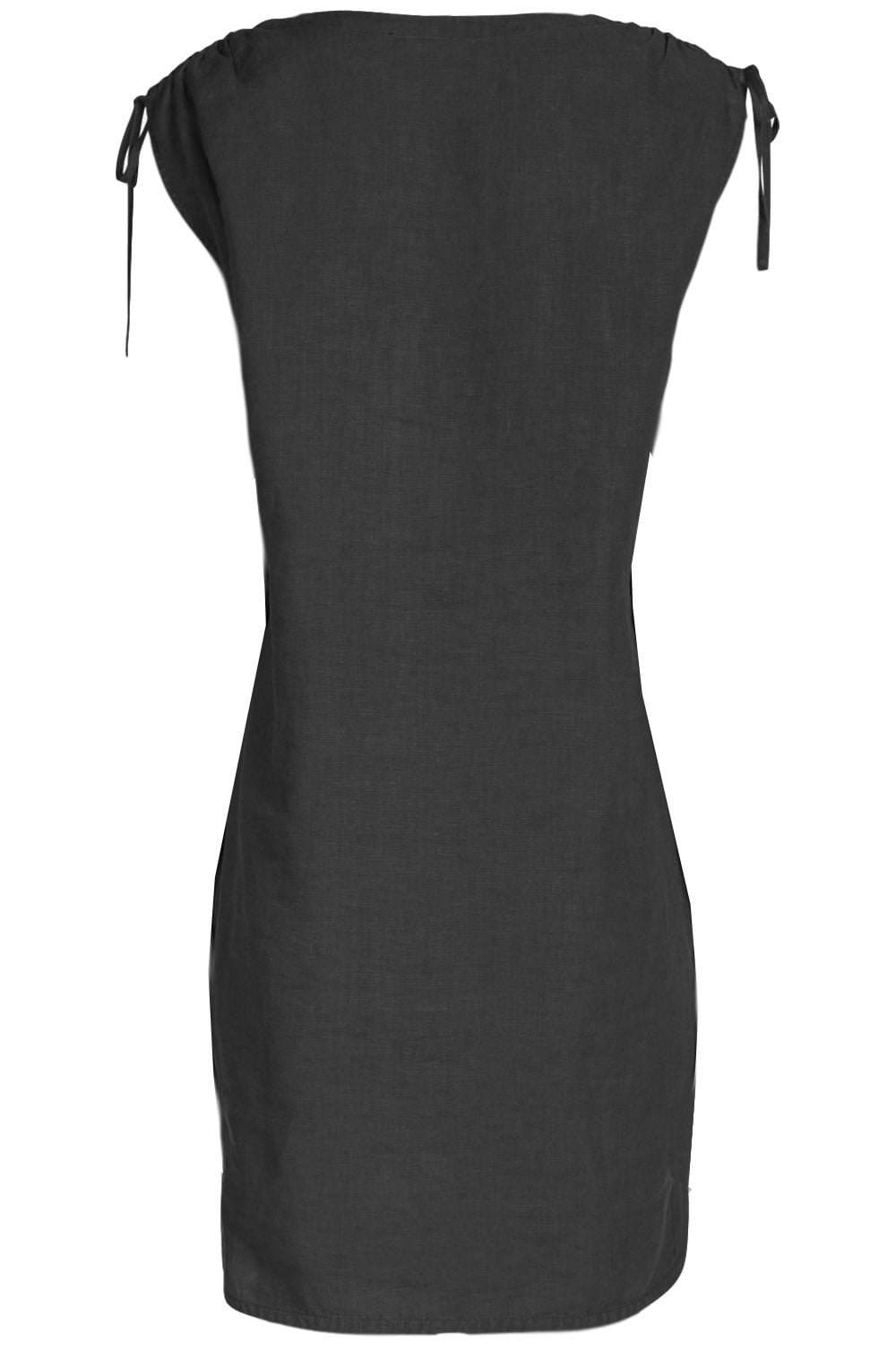 Black Linen Shift Dress