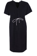 Black Linen Shift Dress