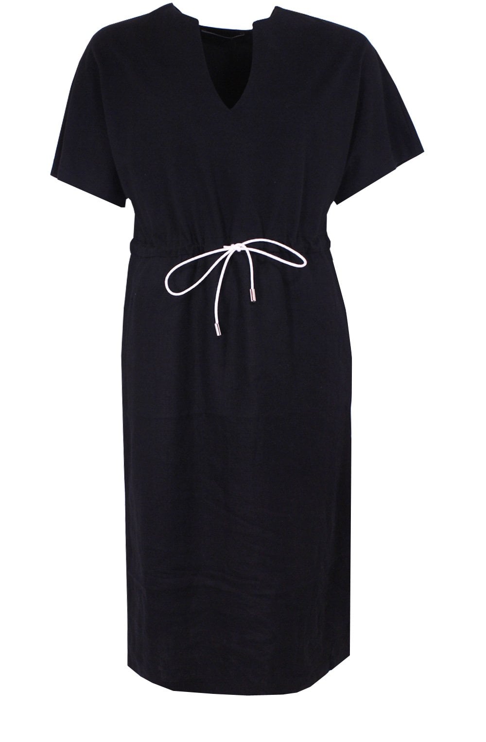 Black Linen Shift Dress