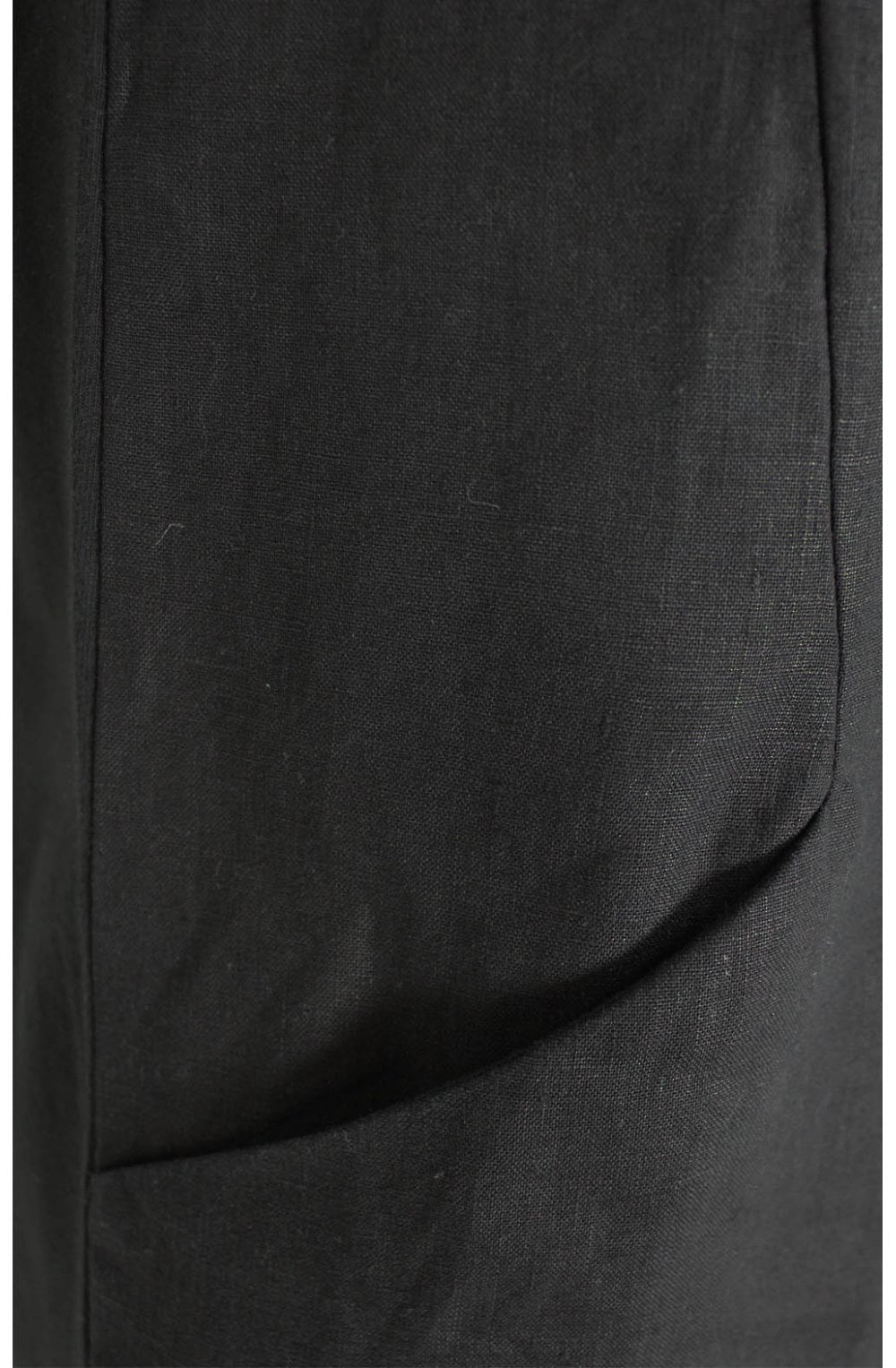 Black Linen Shift Dress