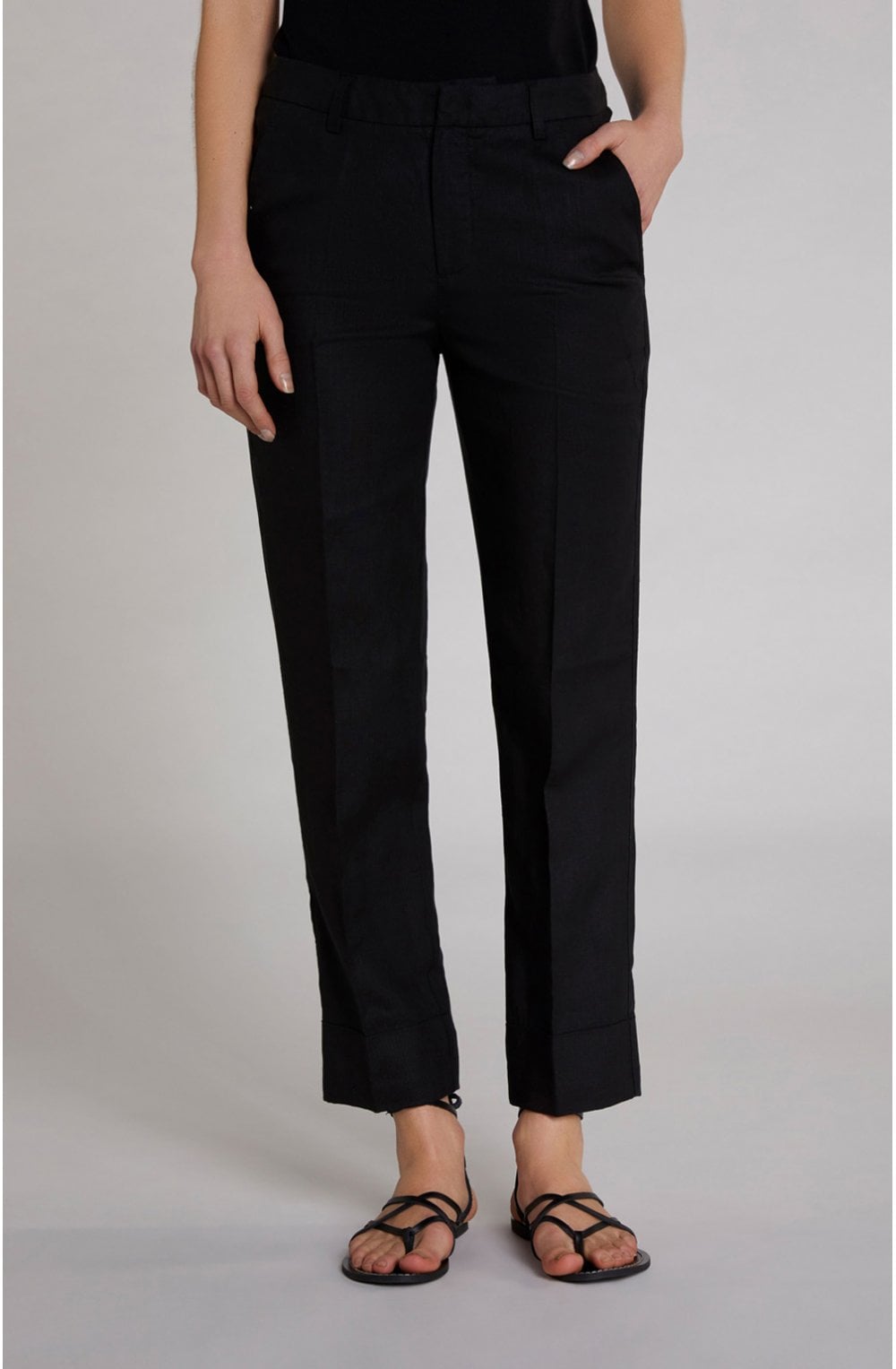Black Linen Trousers