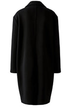 Black Luxury Scuba Jersey Mid Length Coat