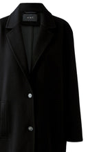 Black Luxury Scuba Jersey Mid Length Coat