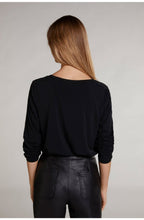 Black Metallic Detailed Top