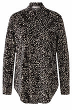 Black Off White Animal Print Jersey Blouse