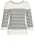Black & Off White Striped Sweater