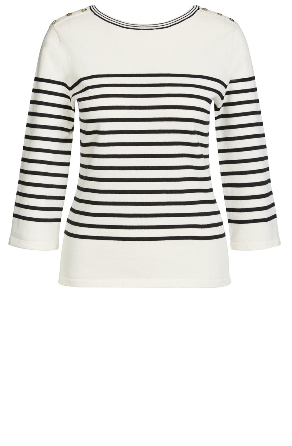 Black & Off White Striped Sweater