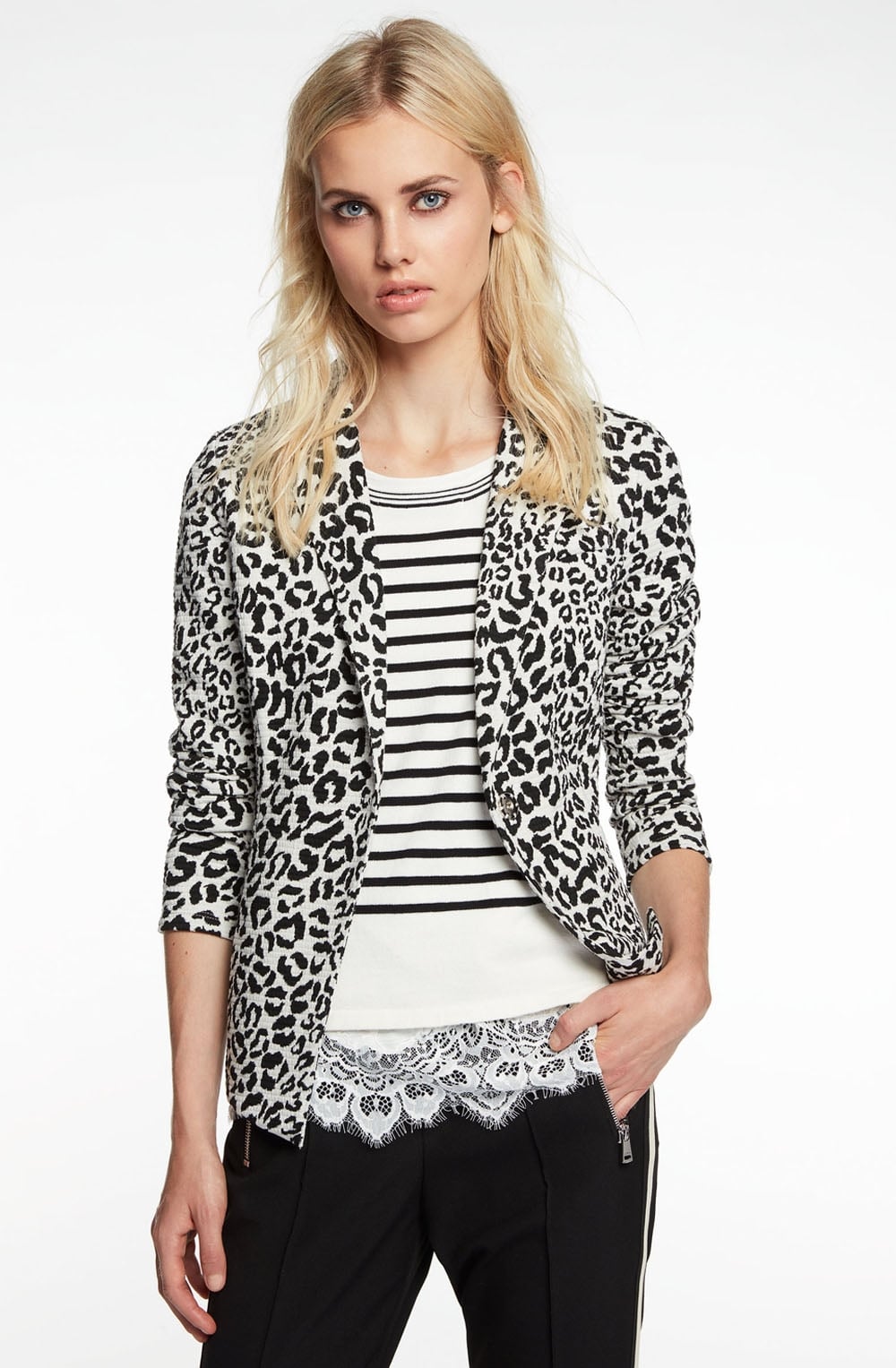 Black & Off White Striped Sweater