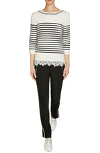 Black & Off White Striped Sweater