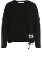 Black Patterned Detailed Jumper
