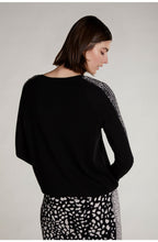 Black Patterned Detailed Jumper