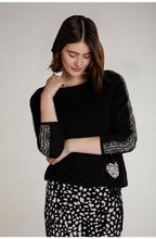 Black Patterned Detailed Jumper