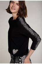 Black Patterned Detailed Jumper