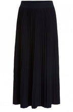 Black Pleated Midi Skirt