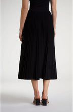Black Pleated Midi Skirt