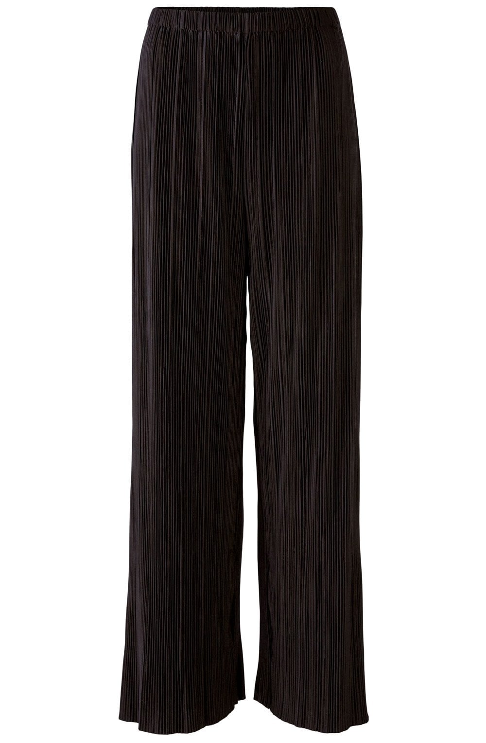 Black Pleated Wide Leg Trousers