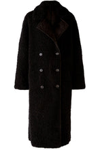 Black Reversible Sheepskin Style Coat
