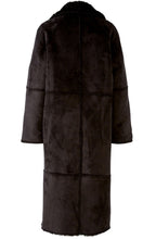 Black Reversible Sheepskin Style Coat