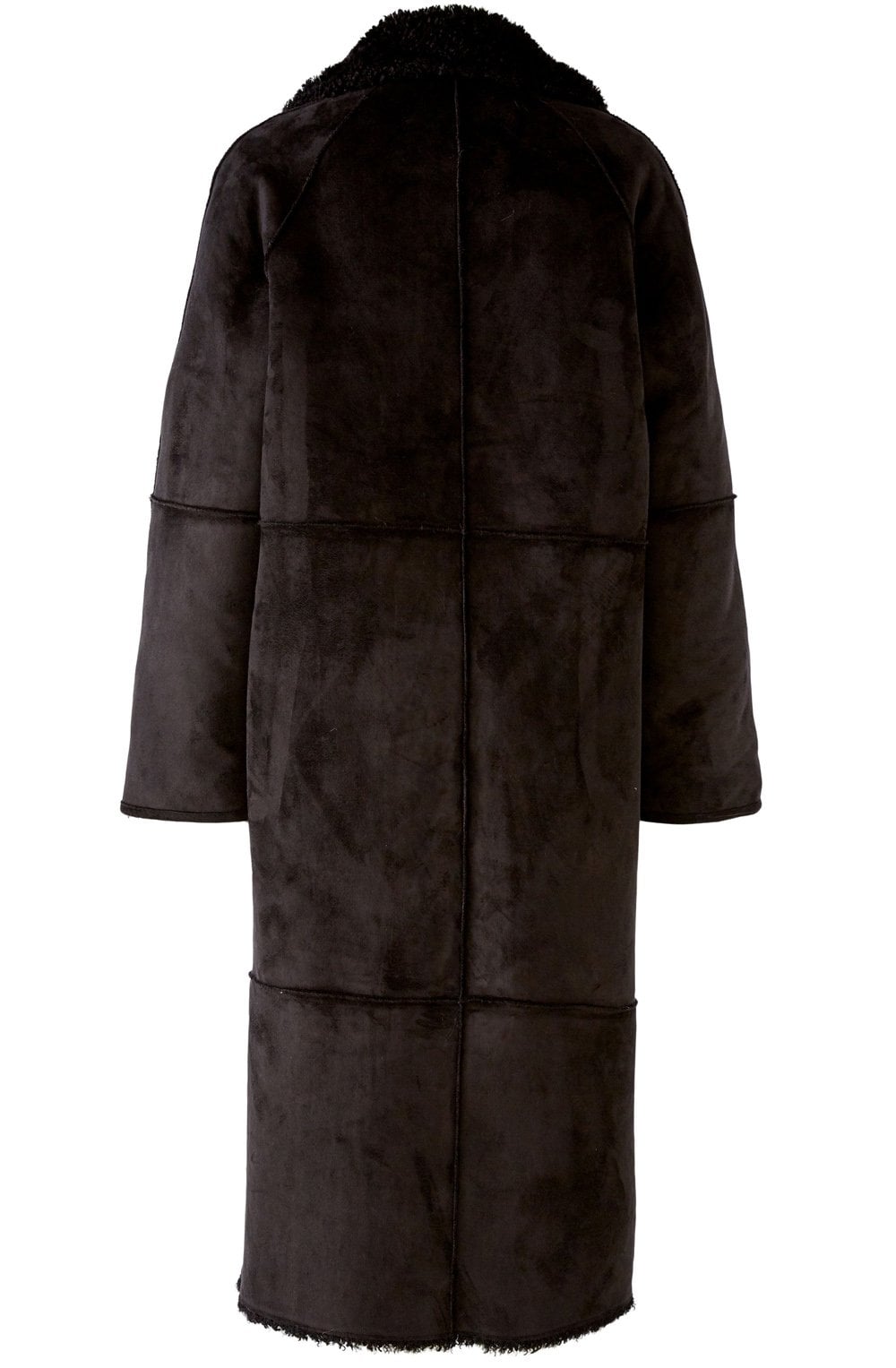 Black Reversible Sheepskin Style Coat