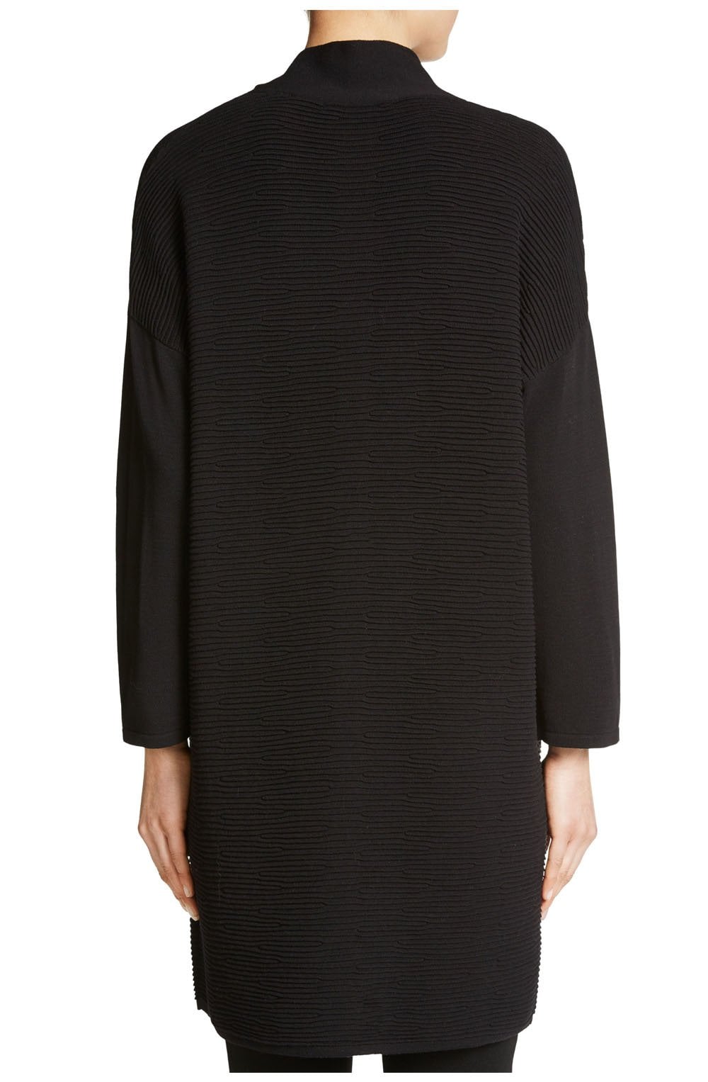 Black Ribbed Knit Dress