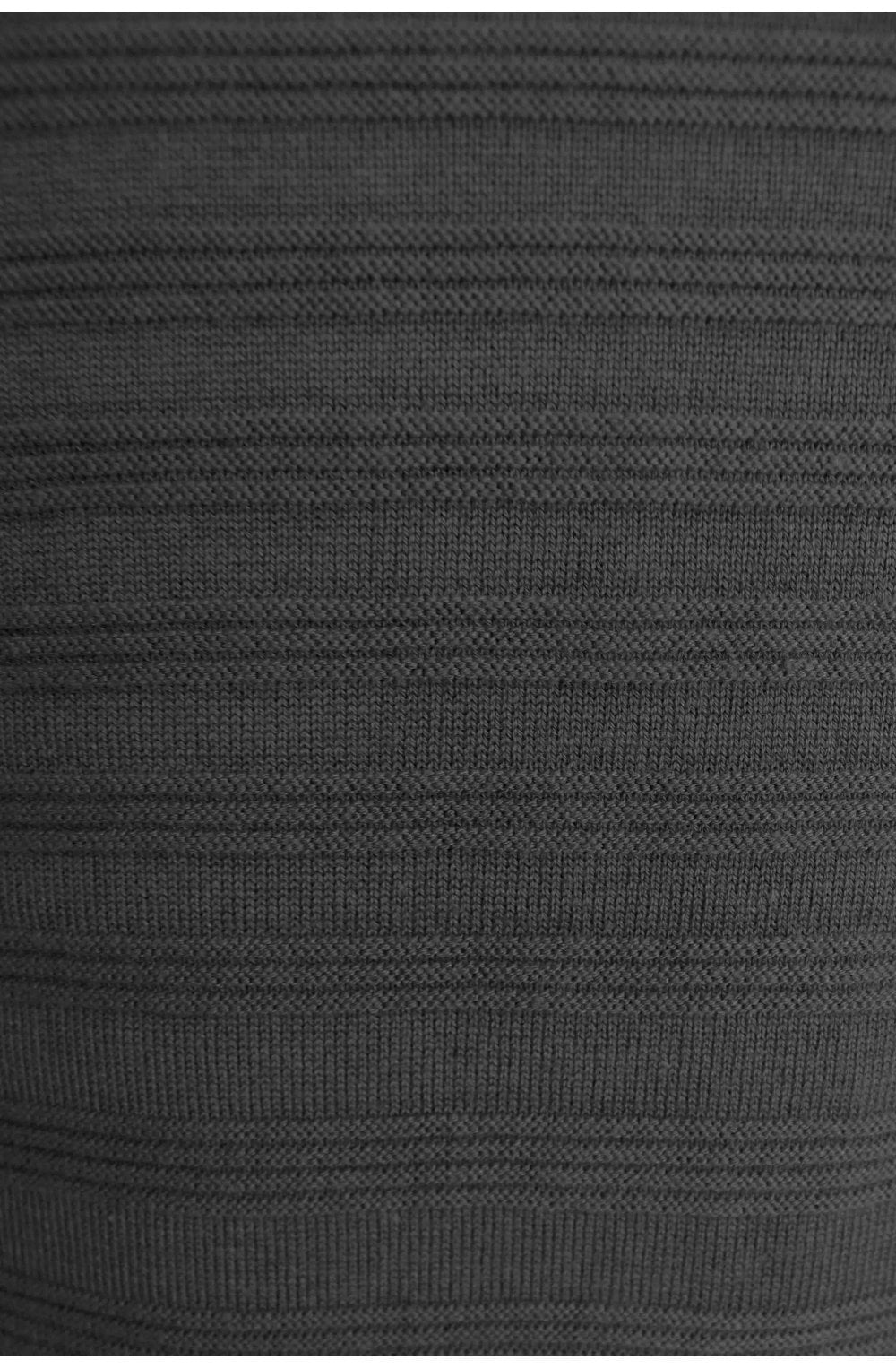 Black Ribbed Knit Dress