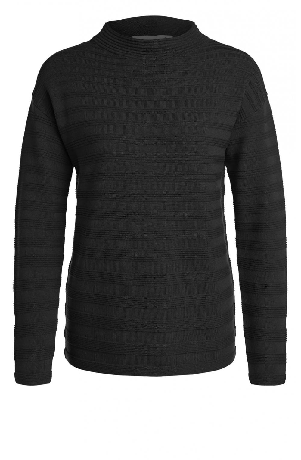 Black Ribbed Knit Jumper