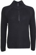 Black Ribbed Knit Jumper