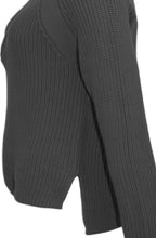 Black Ribbed Knit Jumper