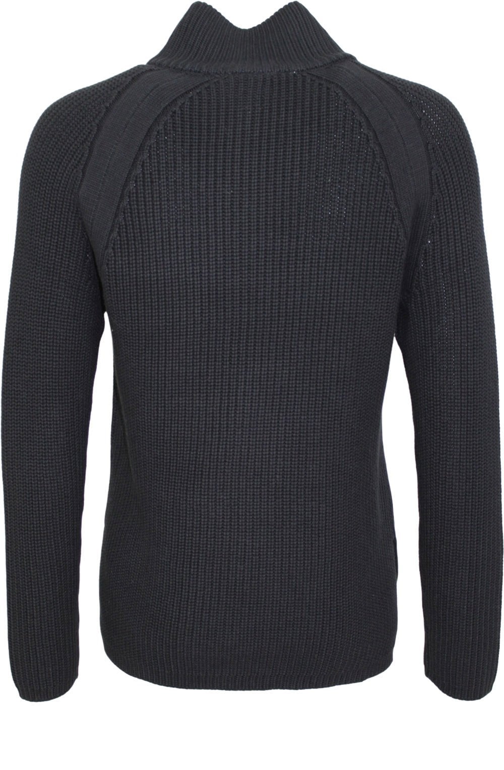 Black Ribbed Knit Jumper