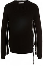 Black Ribbed Knit Jumper